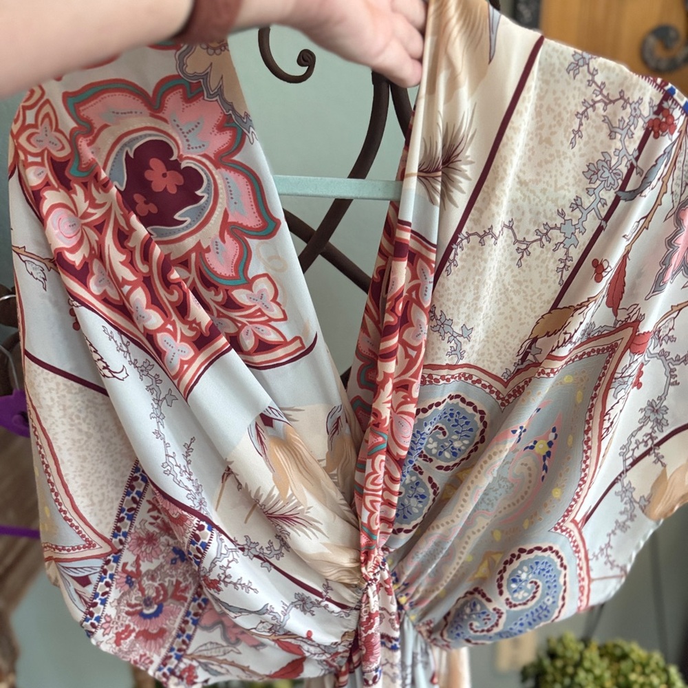 Bohemian Paisley Slip On Maxi Dress - Picture 9 of 13